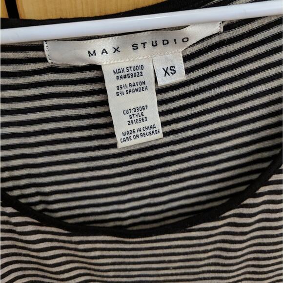 Max Studio Striped Lace Maxi Dress Summer Outdoor Cocktail Party Casual Friday - Picture 7 of 11